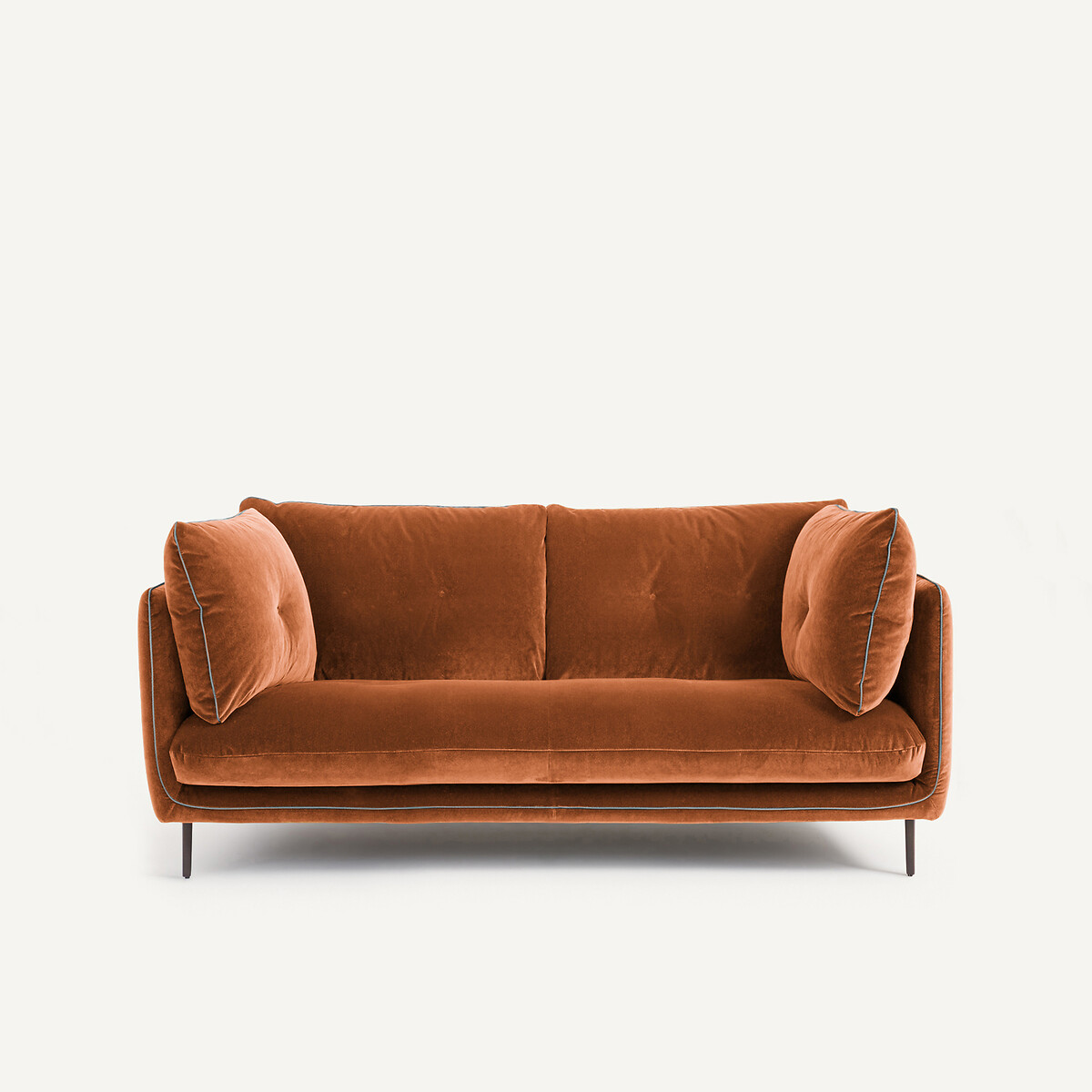 Διθέσιος καναπές από βελούδο Μ106xΠ181xΥ80cm