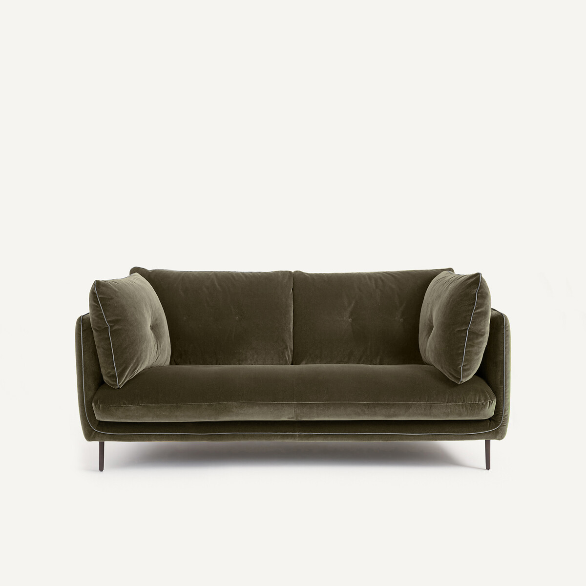 Διθέσιος καναπές από βελούδο Μ106xΠ181xΥ80cm