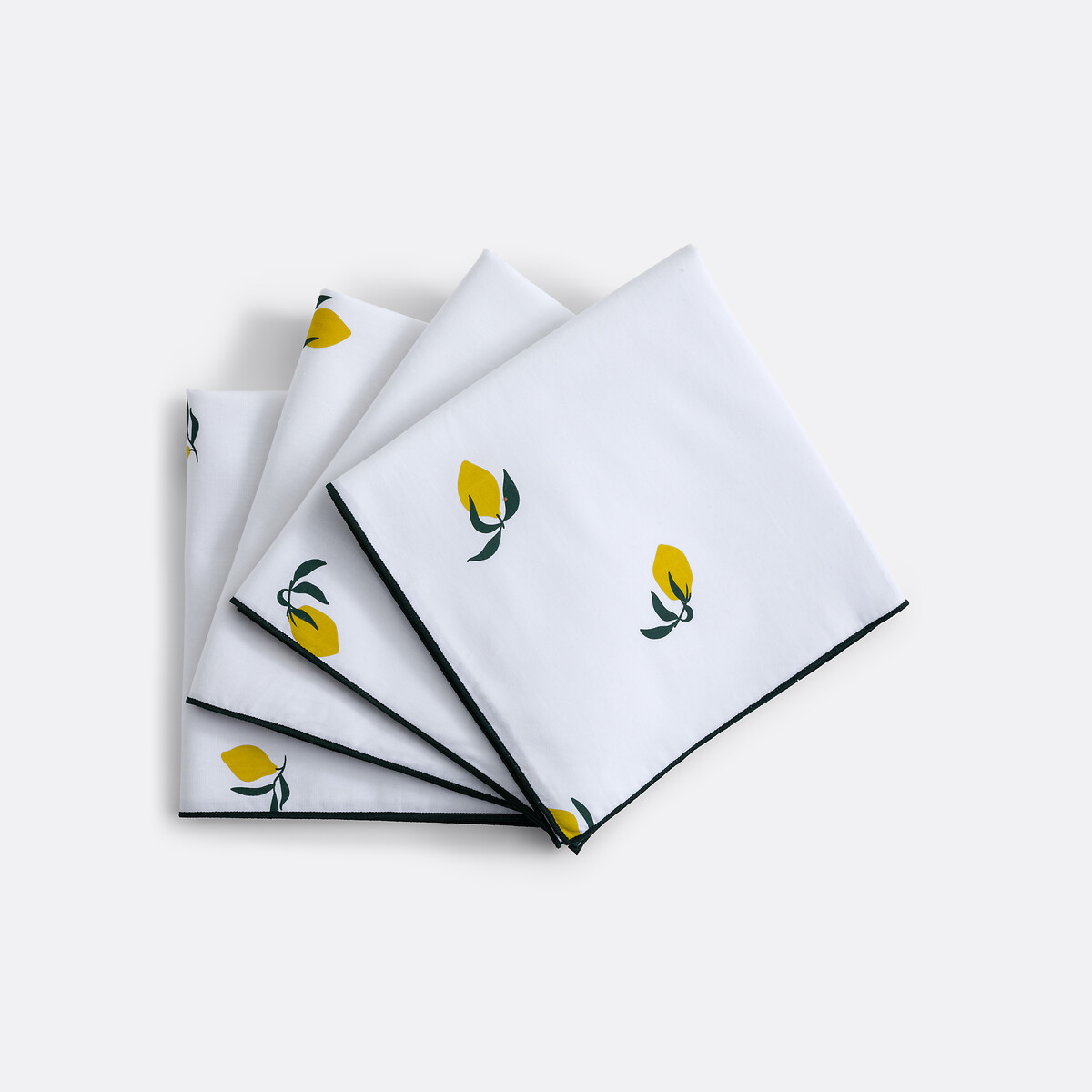 Σετ 4 βαμβακερές υφασμάτινες πετσέτες φαγητού με στάμπα 45x45 cm