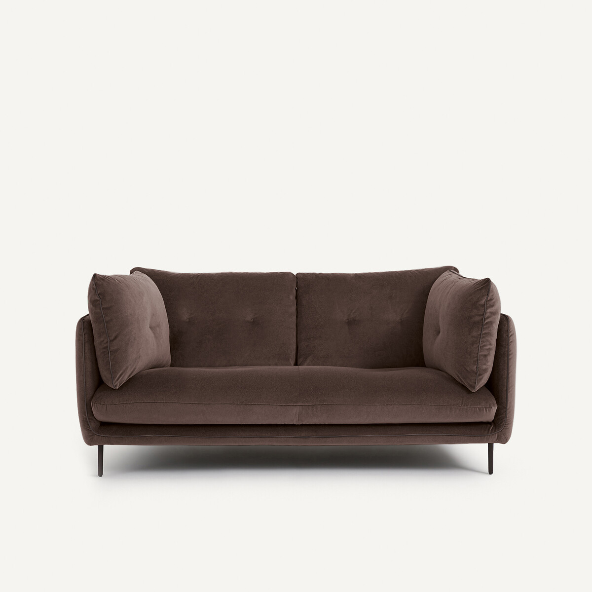 Καναπές 2 θέσεων από λινό βελούδο Μ106xΠ181xΥ80cm