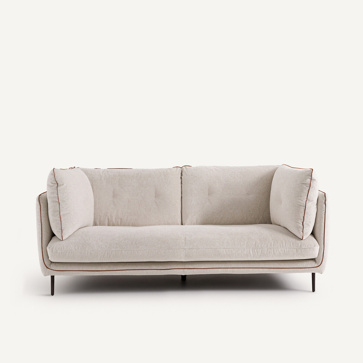 Compact καναπές από λινό βελούδο Μ106xΠ201xΥ80cm