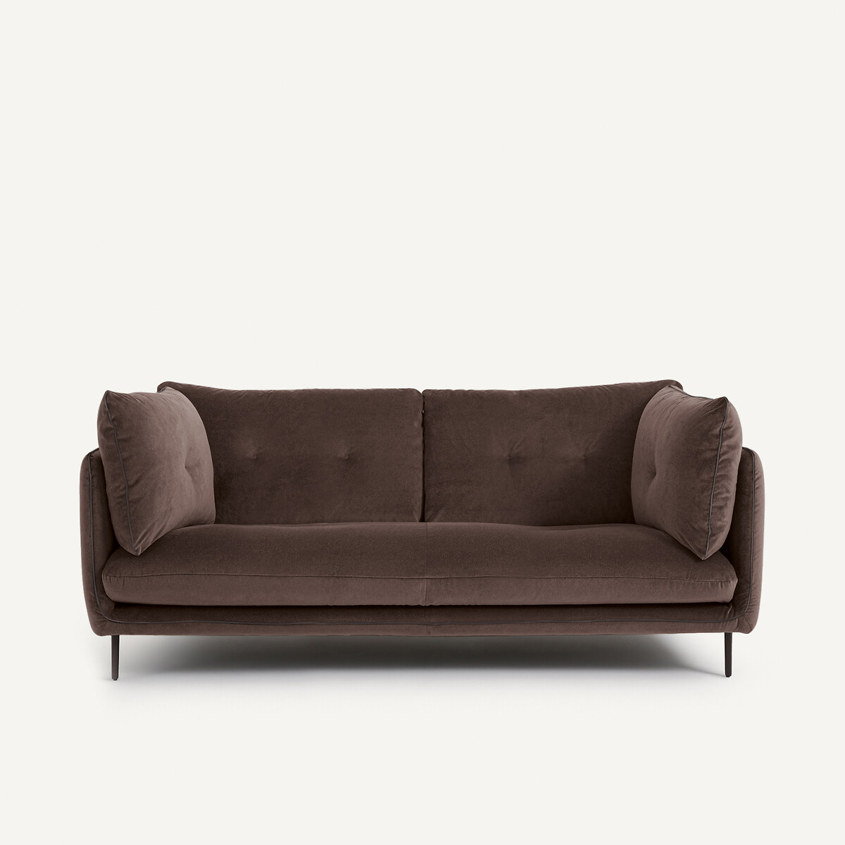 Compact καναπές από λινό βελούδο Μ106xΠ201xΥ80cm