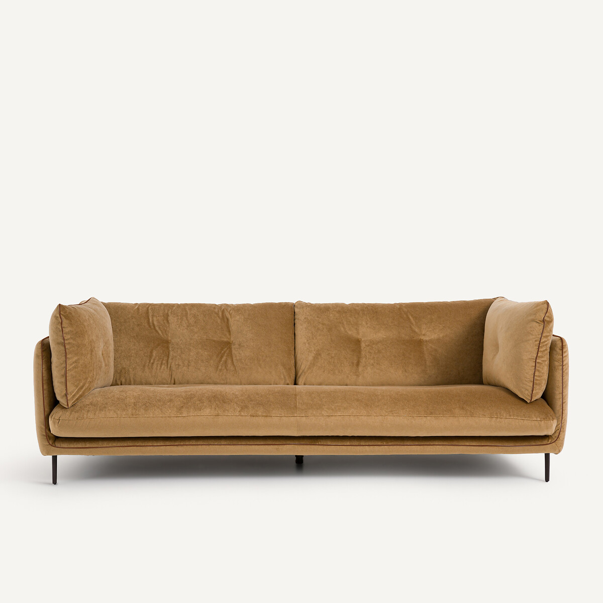 Καναπές από λινό βελούδο Μ106xΠ221xΥ80cm