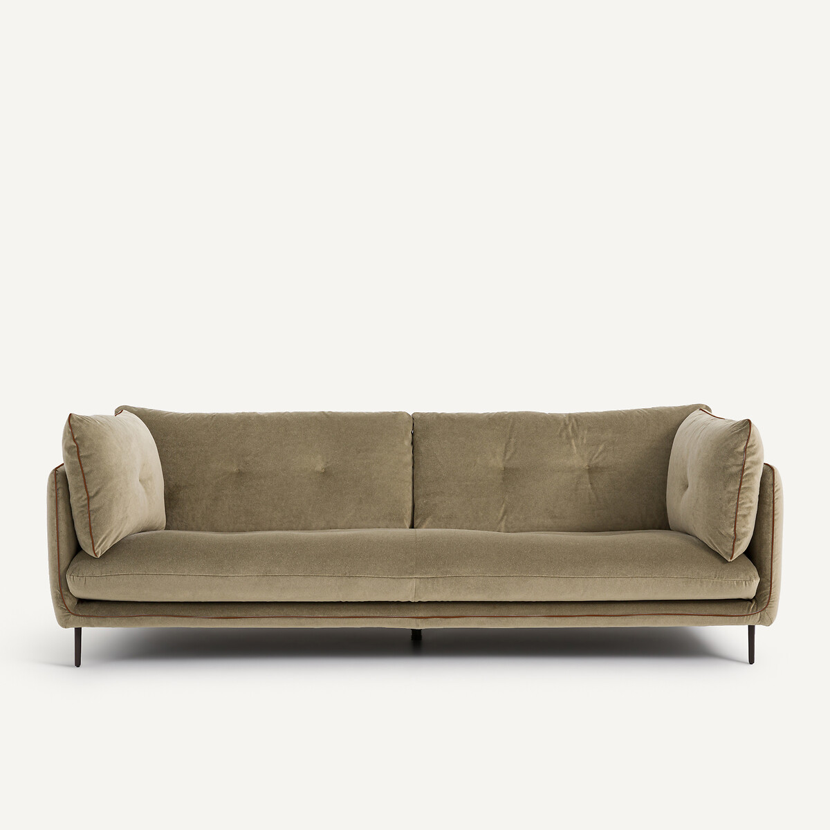 Καναπές από λινό βελούδο Μ106xΠ221xΥ80cm