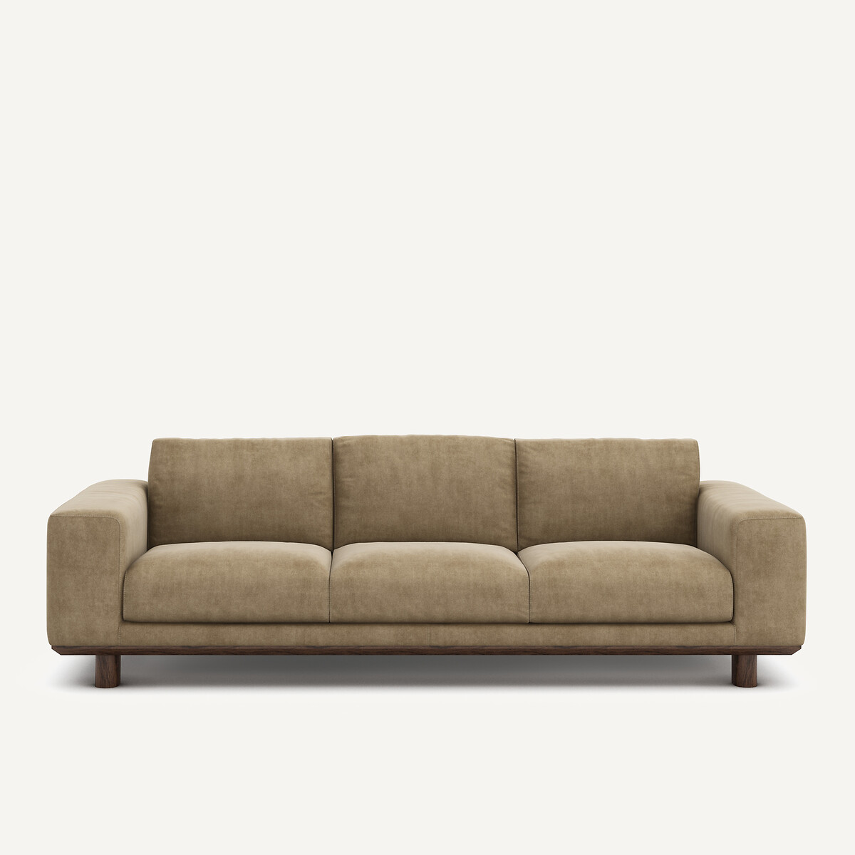 Καναπές από βελούδο stonewashed Μ97xΠ212xΥ72cm