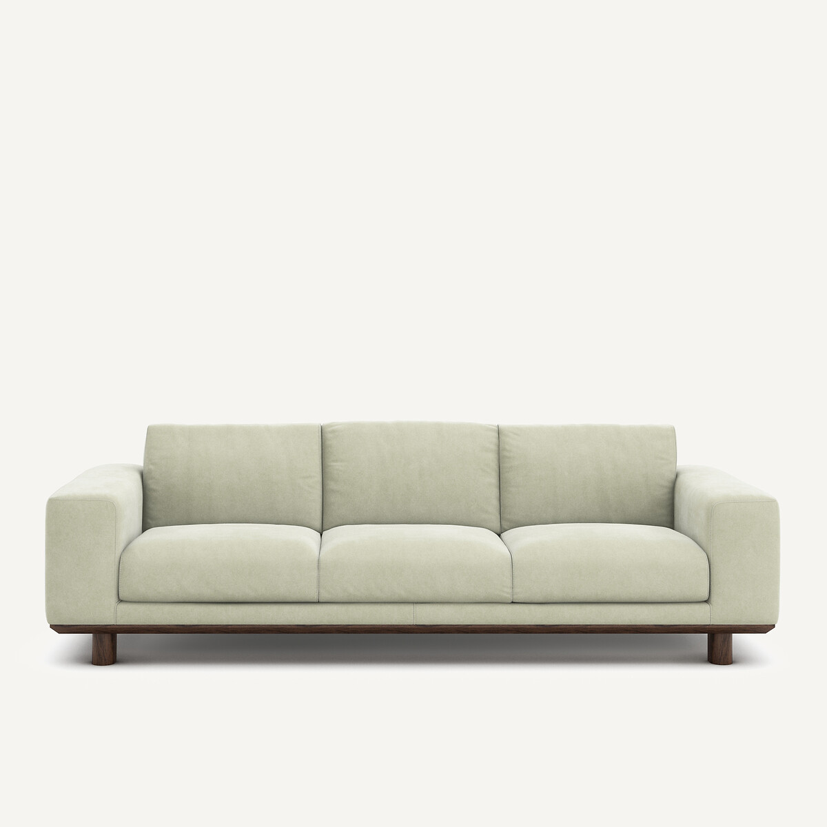 Καναπές από βελούδο stonewashed Μ97xΠ212xΥ72cm