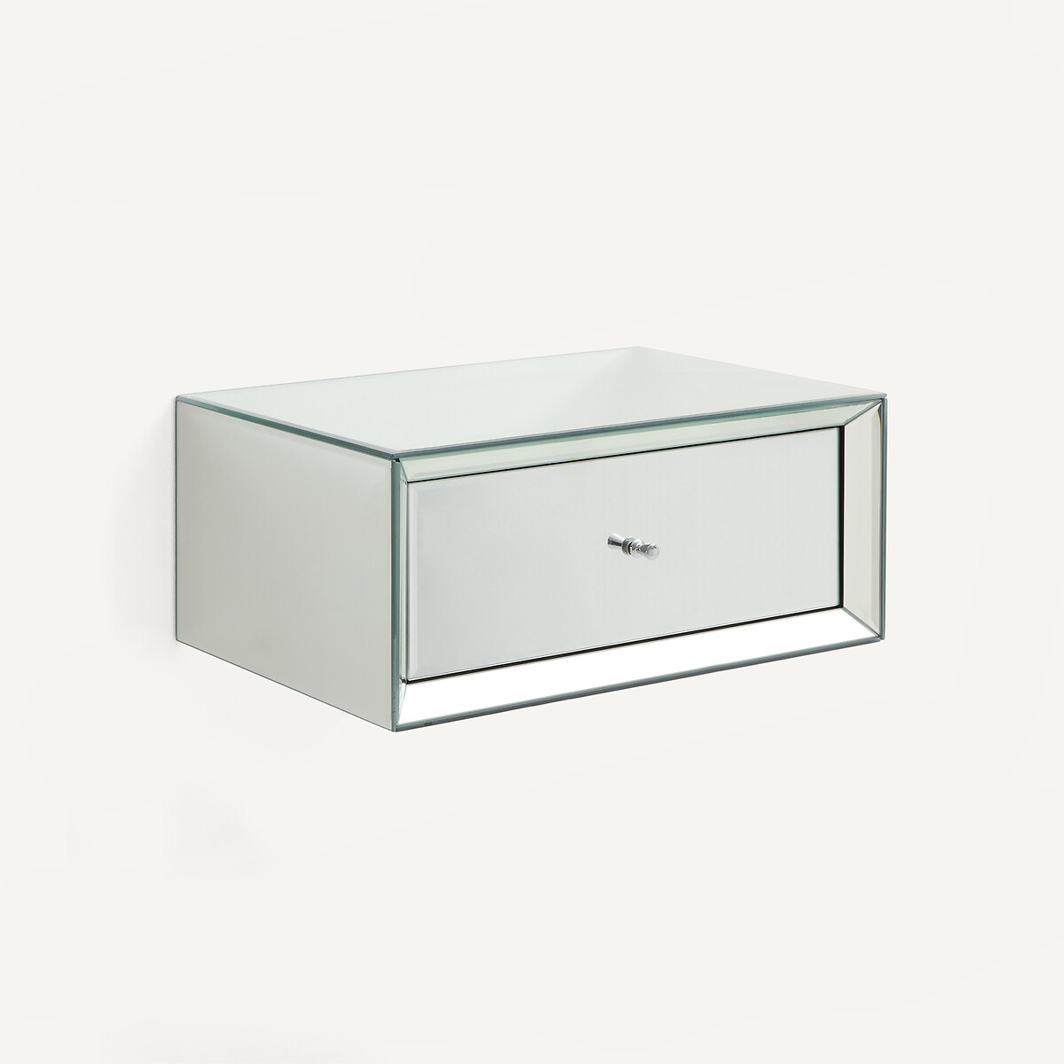 Επιτοίχιο κομοδίνο από MDF και καθρέφτη Μ30xΠ45cm