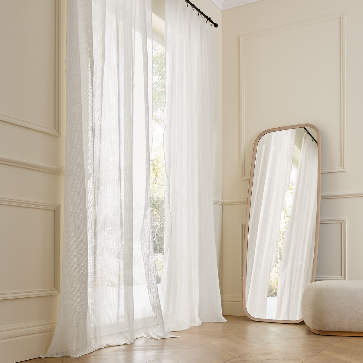 Διαφανής κουρτίνα από διαμπερές βαμβάκι 140x320 cm
