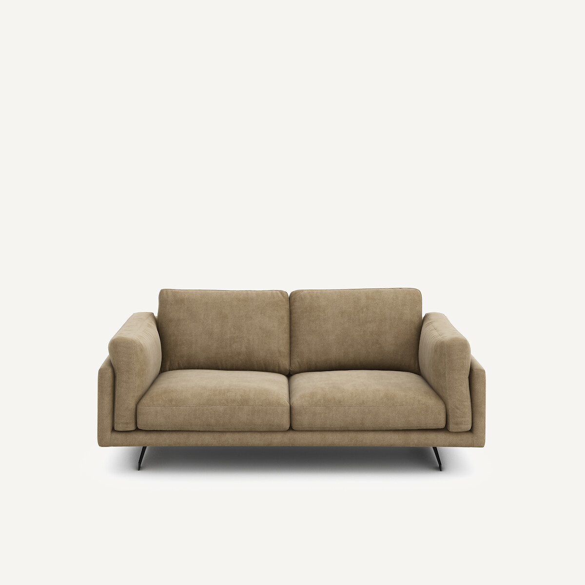 Διθέσιος καναπές από βαμβακερό βελούδο stonewashed Μ99xΠ188xΥ82cm