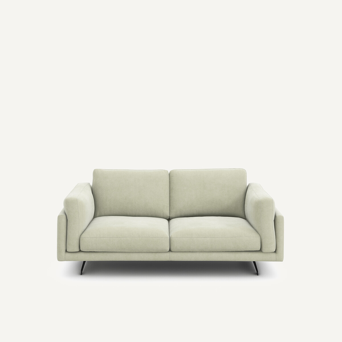 Διθέσιος καναπές από βαμβακερό βελούδο stonewashed Μ99xΠ188xΥ82cm