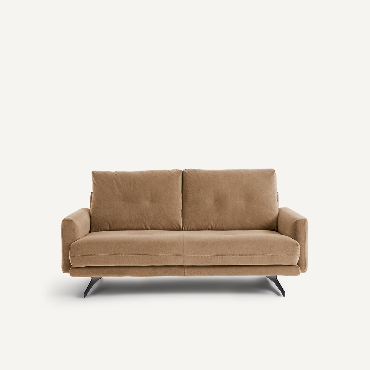 Καναπές 2 θέσεων από βελούδο stonewashed Μ95xΠ161xΥ81cm