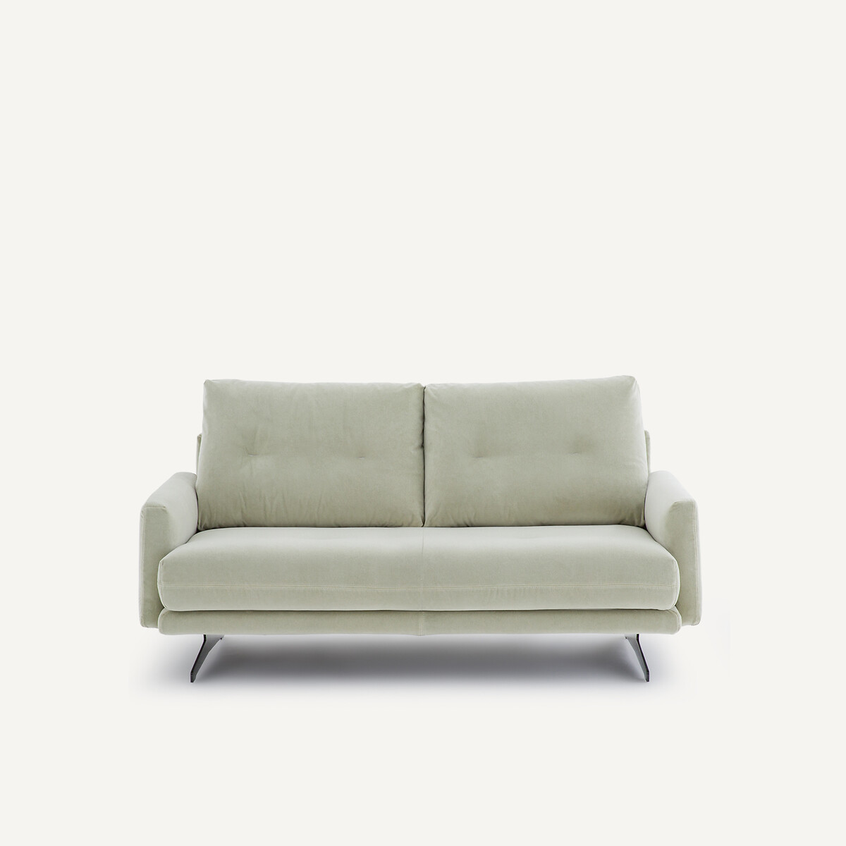 Καναπές 2 θέσεων από βελούδο stonewashed Μ95xΠ161xΥ81cm