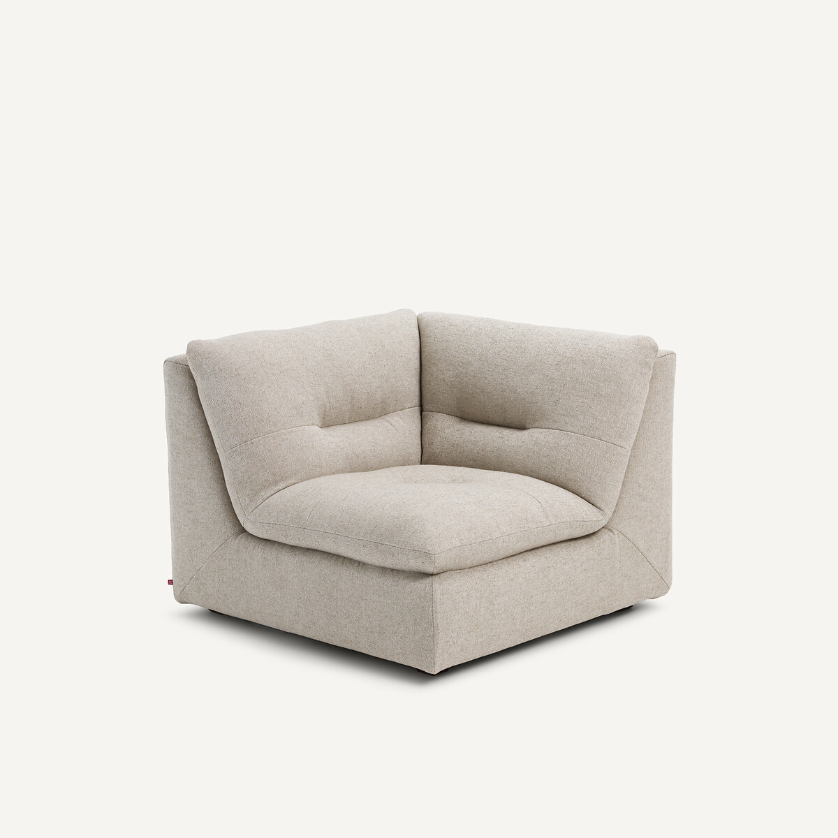 Γωνιακή πολυθρόνα σύνθεσης 90° από βισκόζη και λινό Μ106xΠ106xΥ82cm