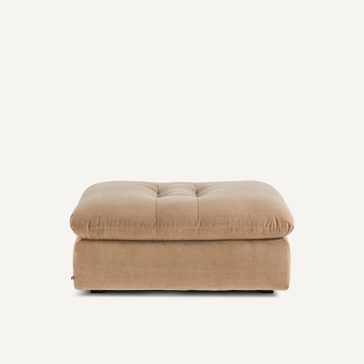 Υποπόδιο σύνθσης από βελούδο stonewashed Μ108xΠ90xΥ44cm