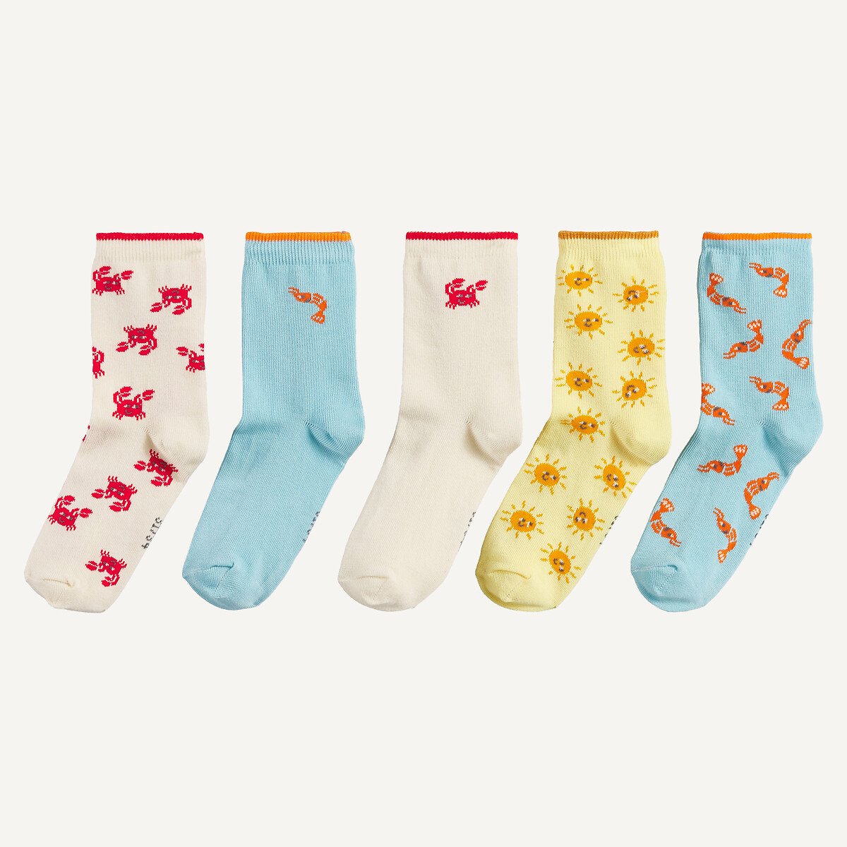 Σετ 5 ζευγάρια καλτσών με φανταχτερά σχέδια ζώων