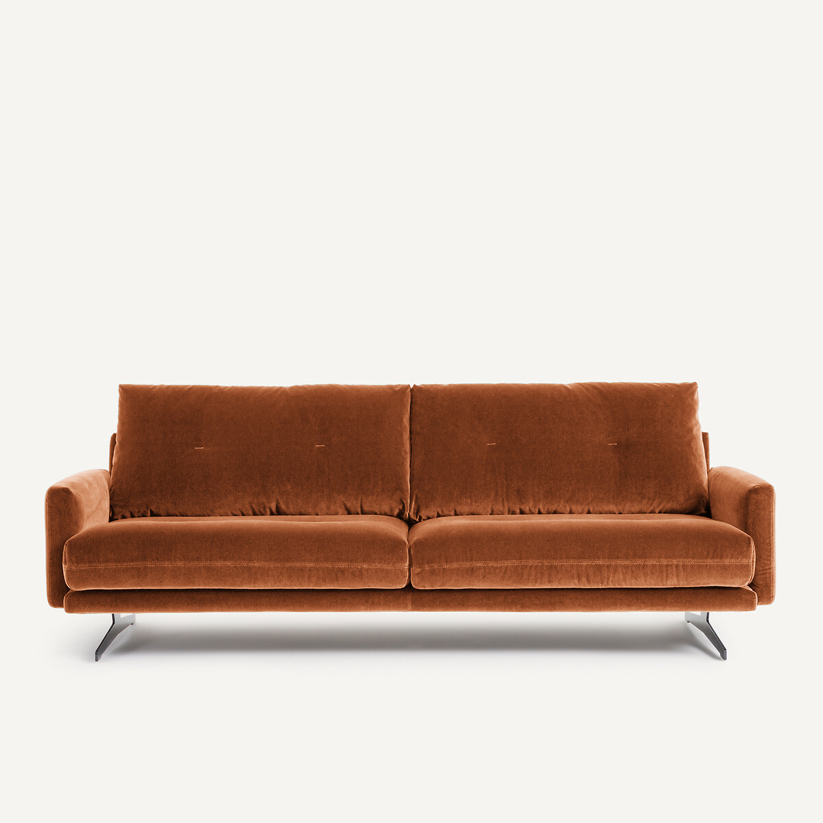 Καναπές από βελούδο Μ95xΠ201xΥ81cm