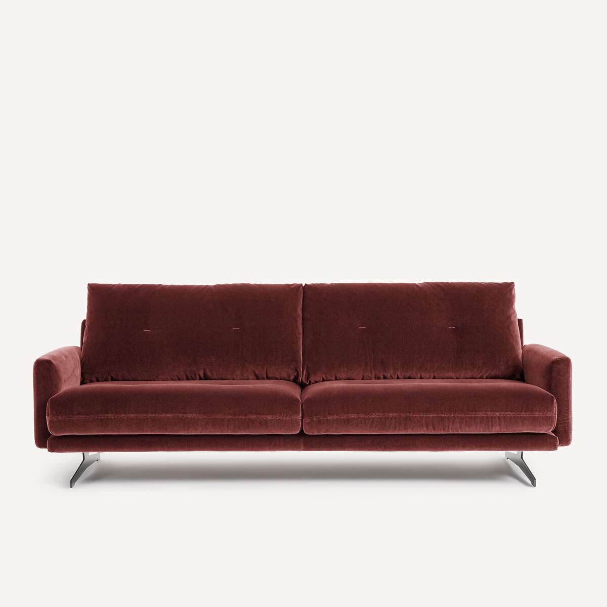 Καναπές από βελούδο Μ95xΠ201xΥ81cm