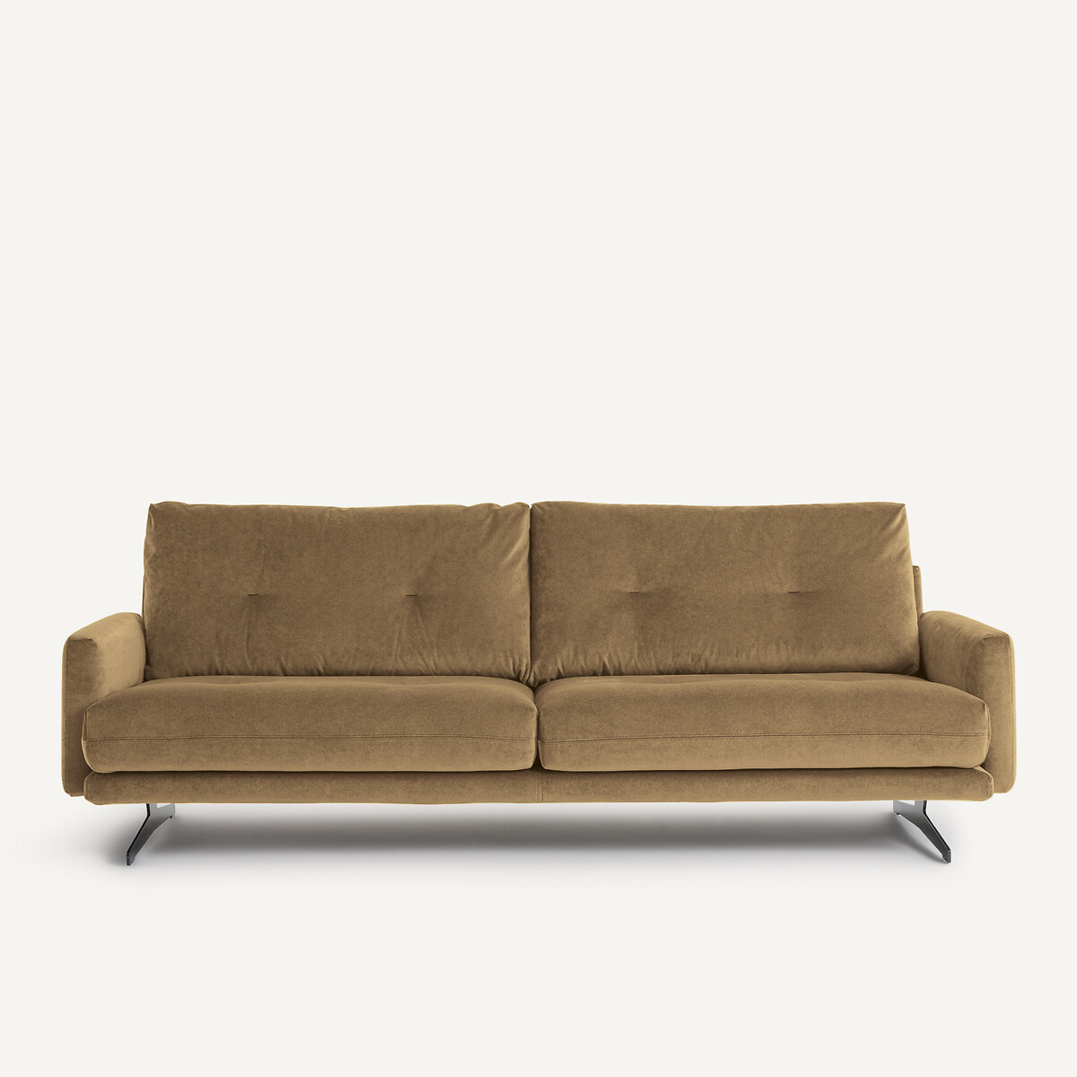 Καναπές από λινό βελούδο Μ95xΠ201xΥ81cm