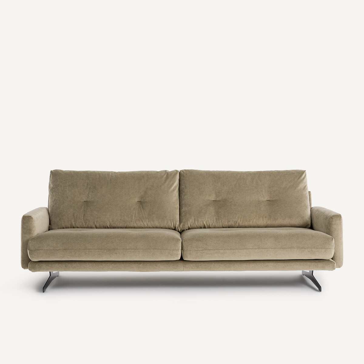 Καναπές από λινό βελούδο Μ95xΠ201xΥ81cm