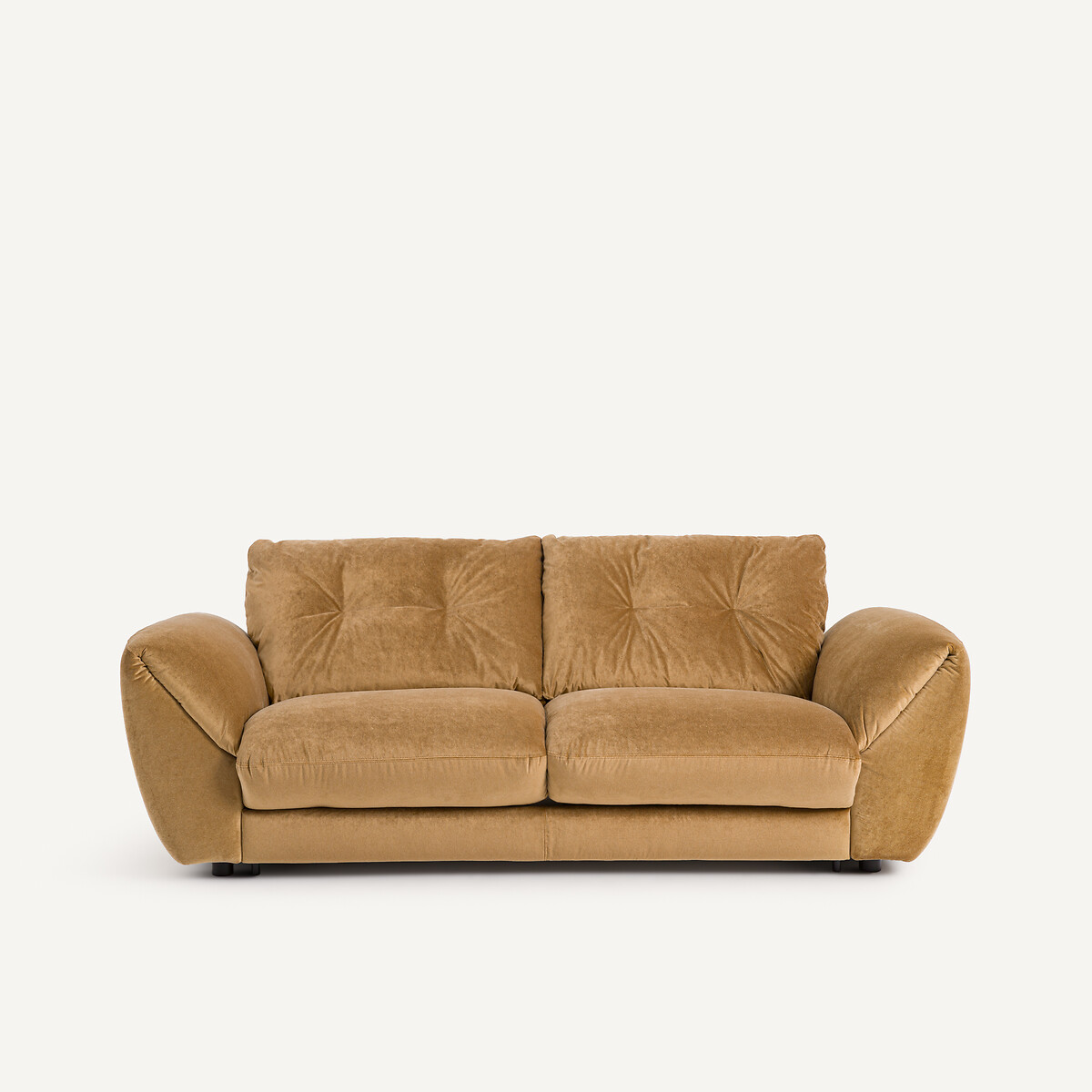 Καναπές-κρεβάτι 3 θέσεων από λινό βελούδο Μ107xΠ226xΥ87cm