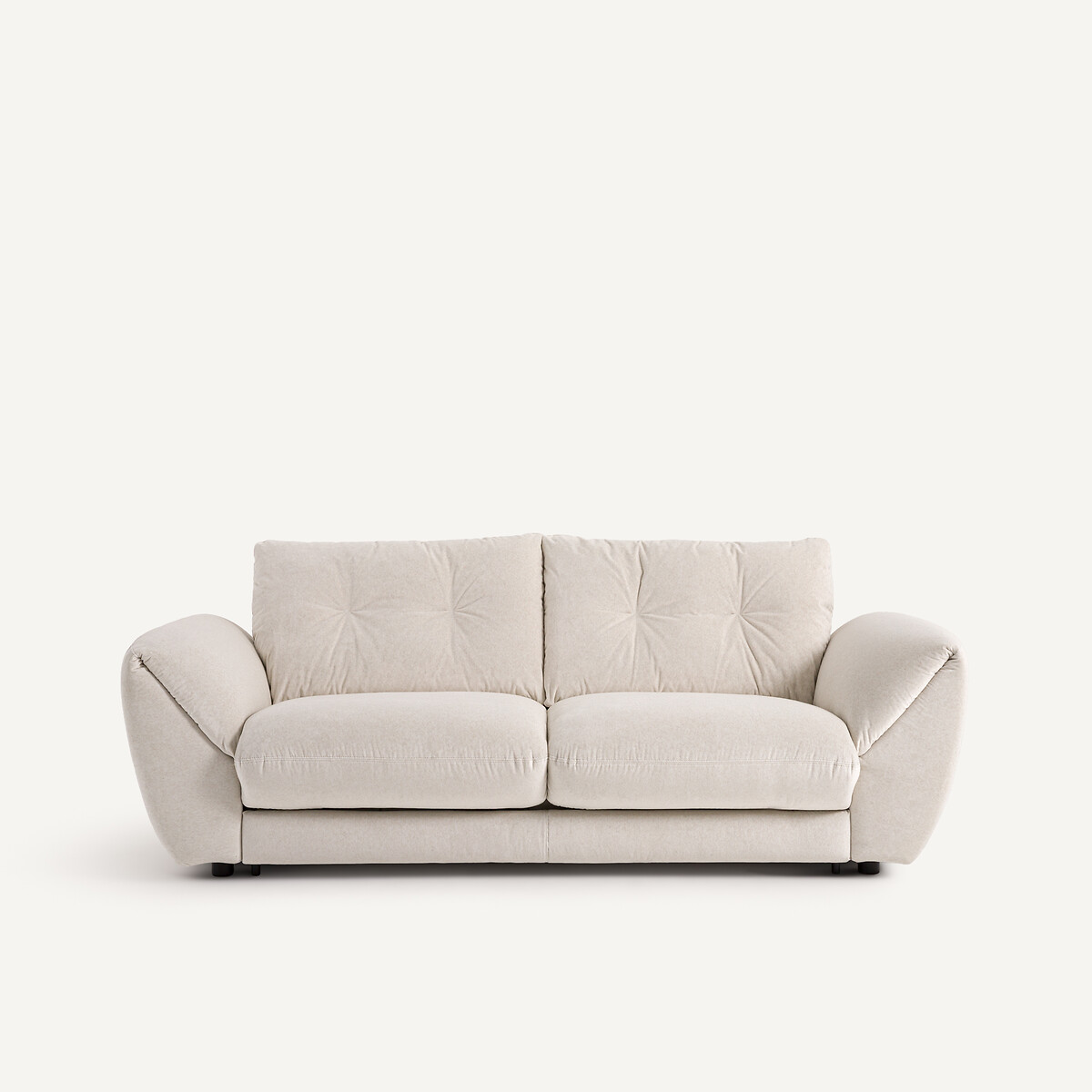 Καναπές-κρεβάτι 3 θέσεων από λινό βελούδο Μ107xΠ226xΥ87cm