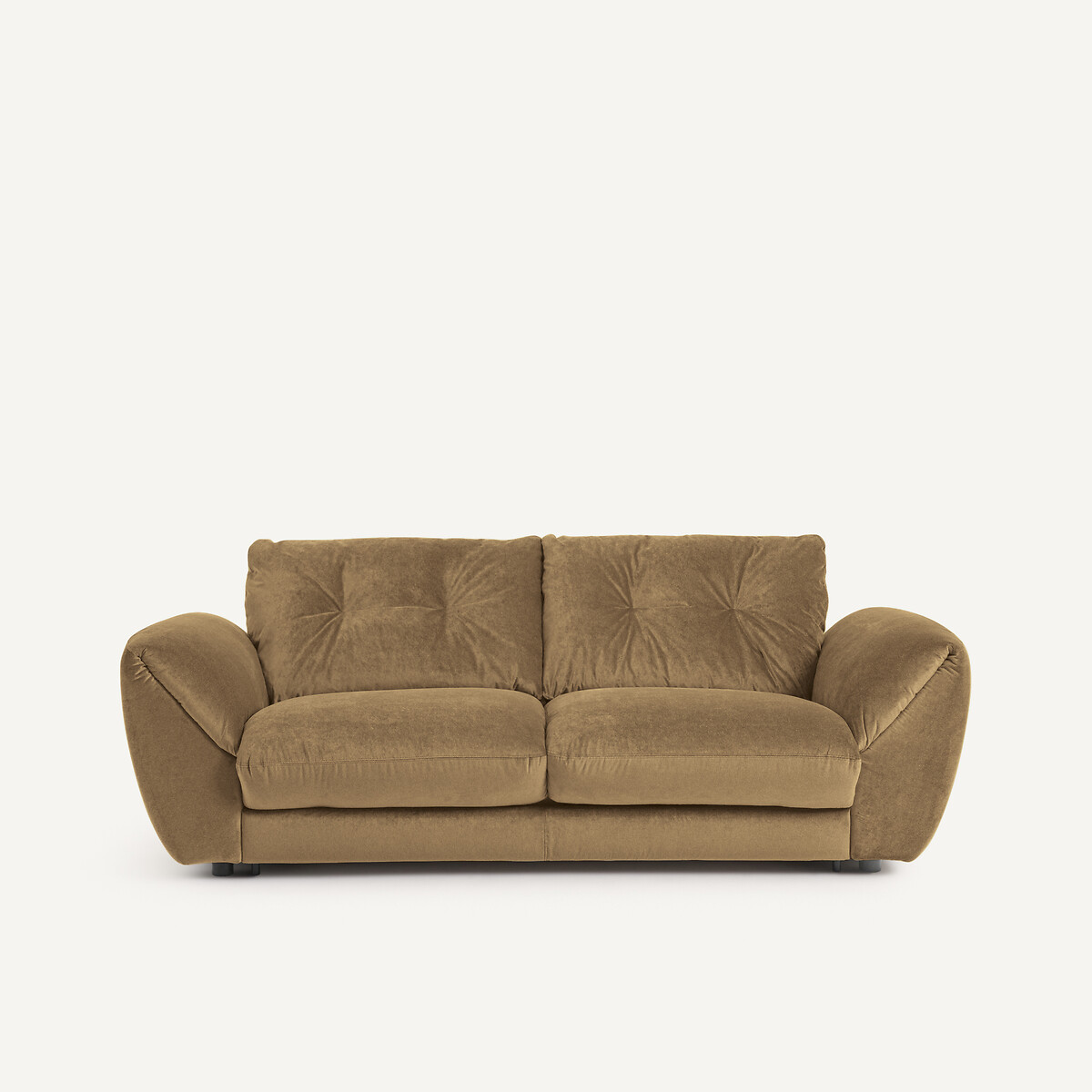 Καναπές-κρεβάτι 3 θέσεων από λινό βελούδο Μ107xΠ226xΥ87cm