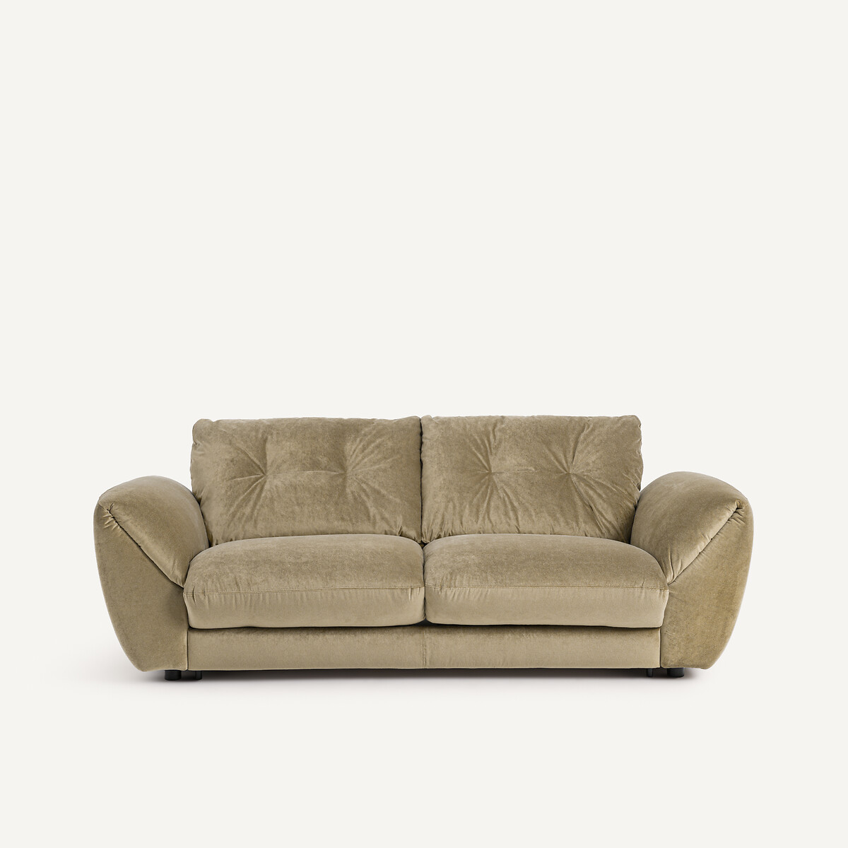 Καναπές-κρεβάτι 3 θέσεων από λινό βελούδο Μ107xΠ226xΥ87cm