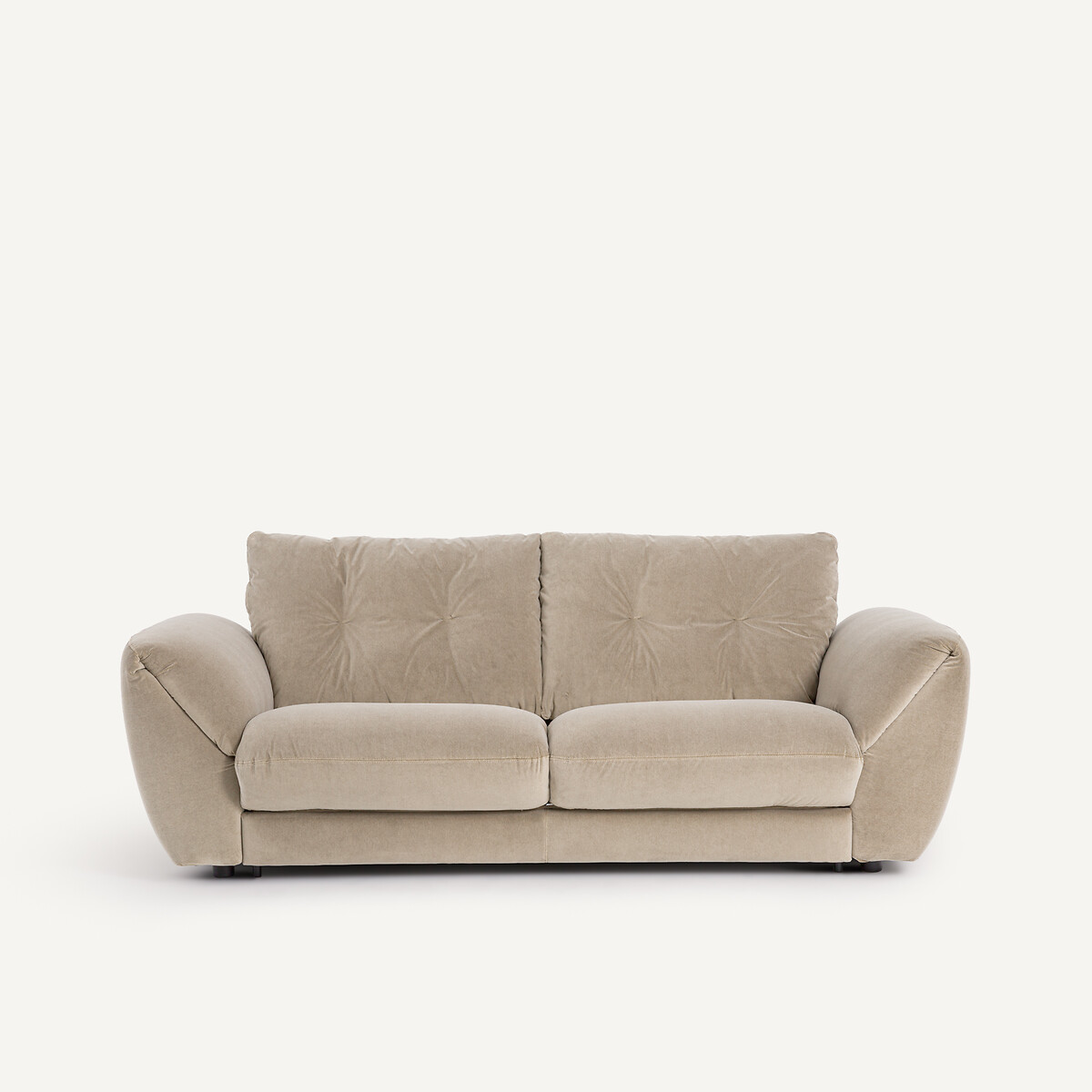 Καναπές-κρεβάτι 3 θέσεων από βελούδο stonewashed Μ107xΠ226xΥ87cm