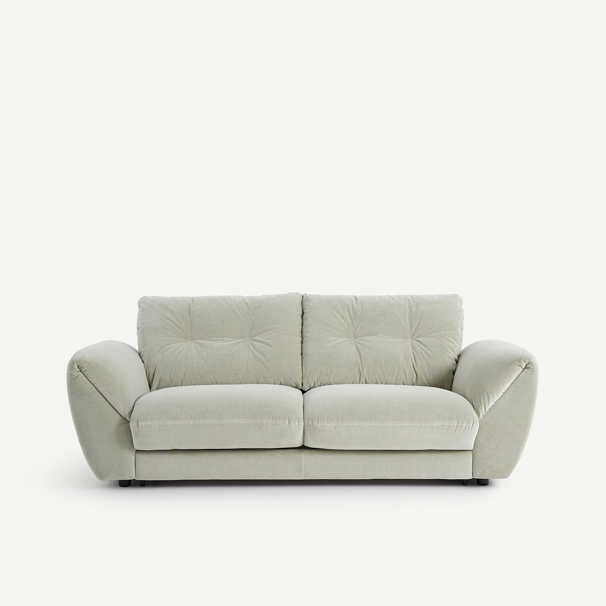 Καναπές-κρεβάτι 3 θέσεων από βελούδο stonewashed Μ107xΠ226xΥ87cm