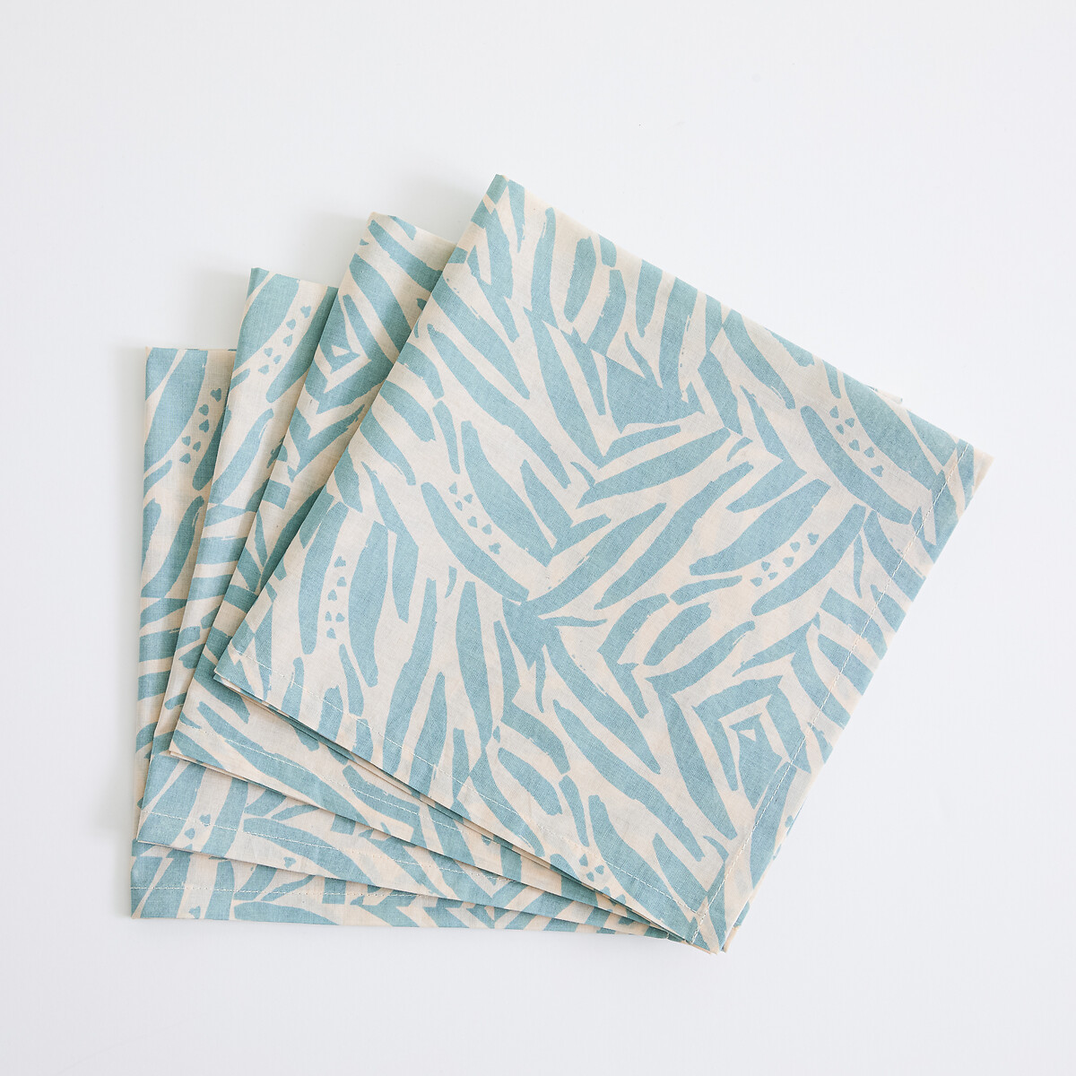 Σετ 4 πετσέτες φαγητού από βαμβακερό ύφασμα με μοτίβο 45x45 cm