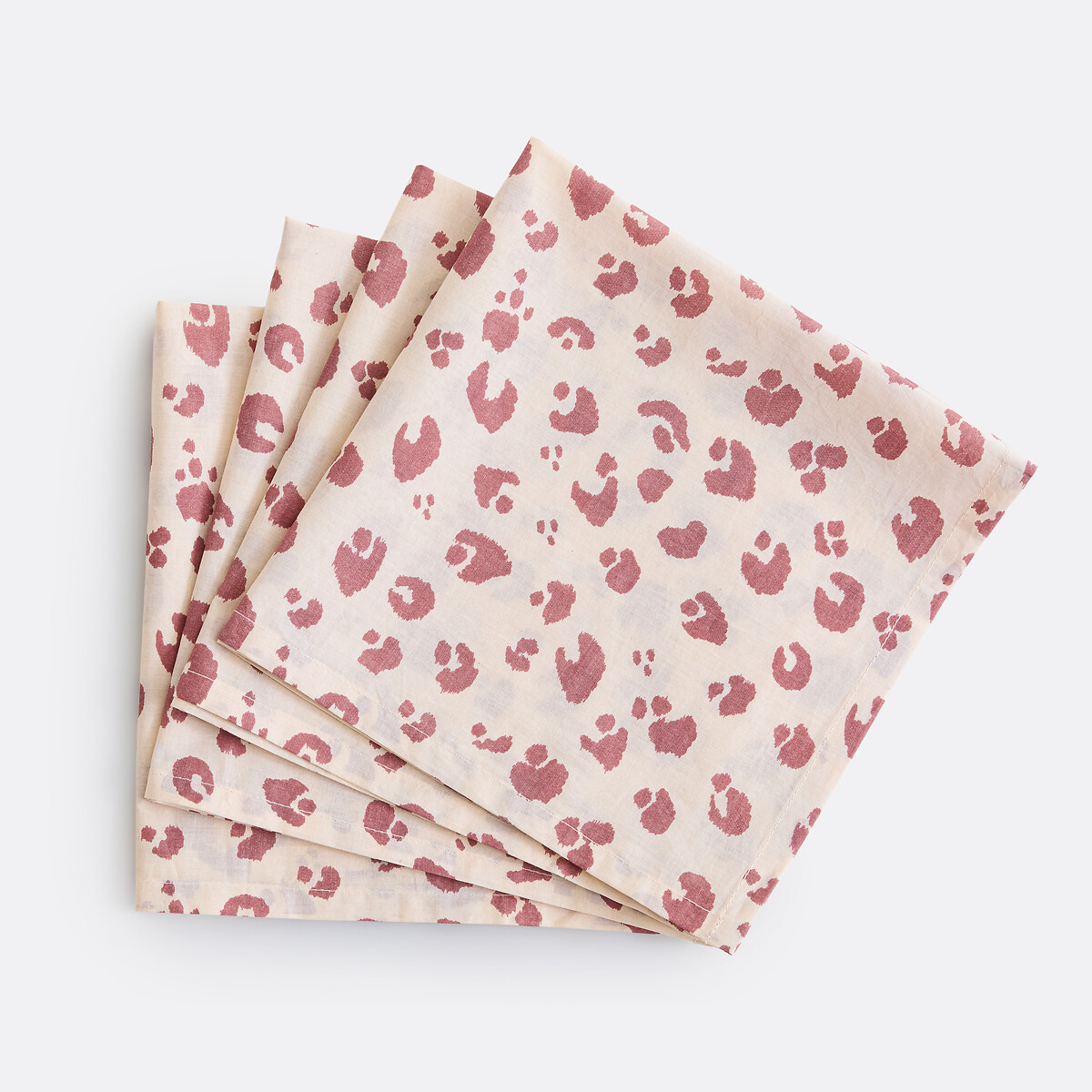 Σετ 4 πετσέτες φαγητού από βαμβακερό ύφασμα με μοτίβο 45x45 cm