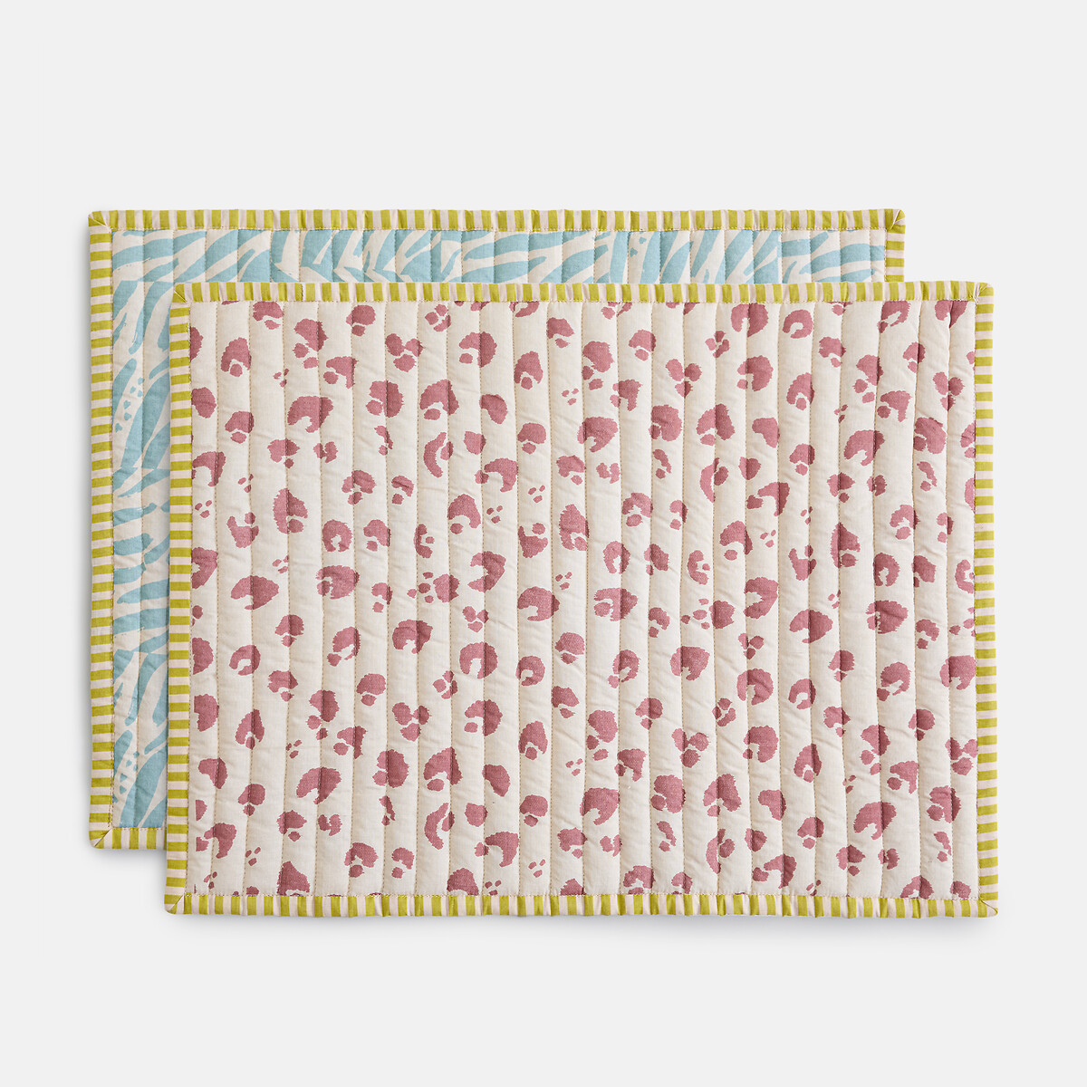 Σετ 2 σουπλά διπλής όψης από βαμβακερό ύφασμα One size