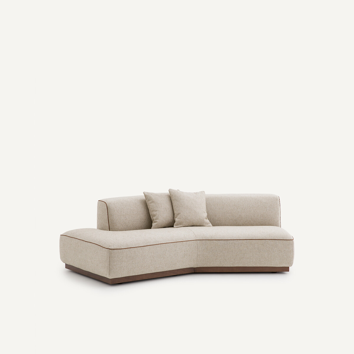 Μικρός καναπές σύνθεσης αριστερός από βισκόζη και λινό Μ143xΠ221xΥ67cm