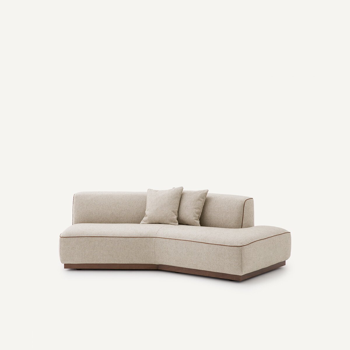 Μικρός καναπές σύνθεσης δεξιός από βισκόζη και λινό Μ143xΠ221xΥ67cm