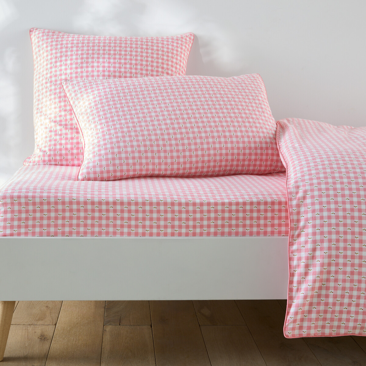 Σεντόνι με λάστιχο από πλυμένο βαμβάκι 90x190 cm