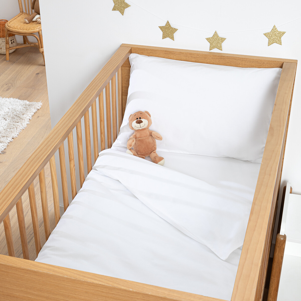 Παπλωματοθήκη μωρού από βαμβακερό περκάλι 80x120 cm