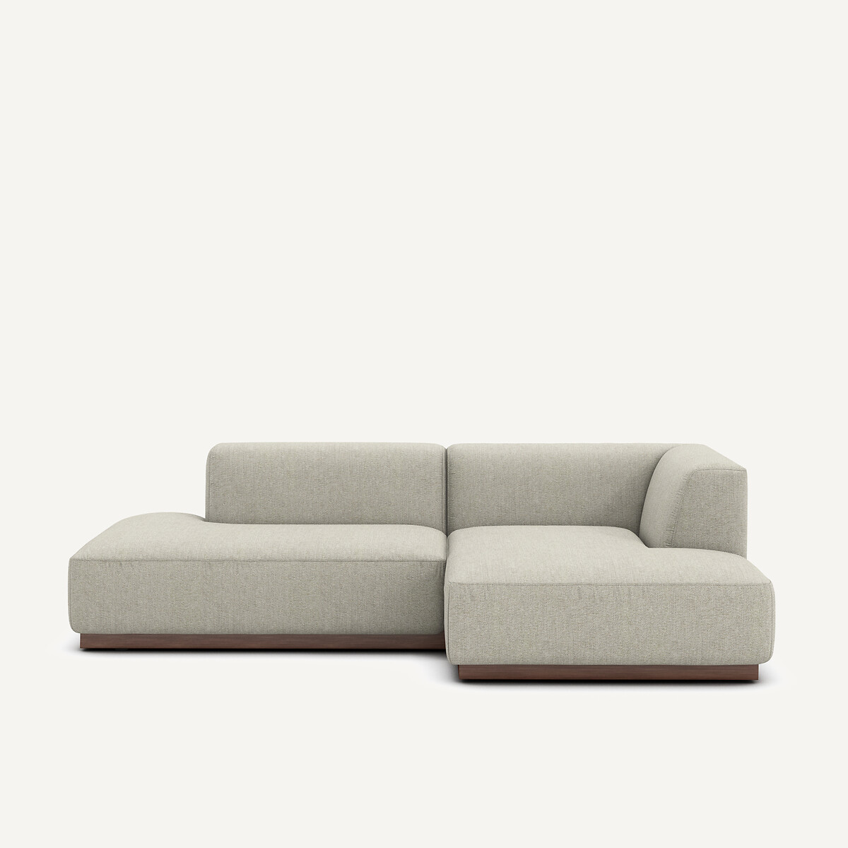 Γωνιακός καναπές δεξιός XL από υφασμάτινο τουίντ Μ152xΠ232xΥ67cm