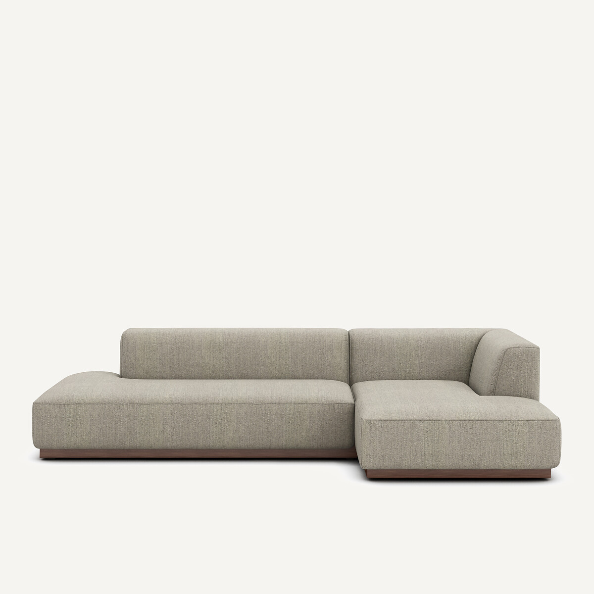 Γωνιακός καναπές δεξιός σε ύφασμα τουίντ Μ152xΠ282xΥ67cm