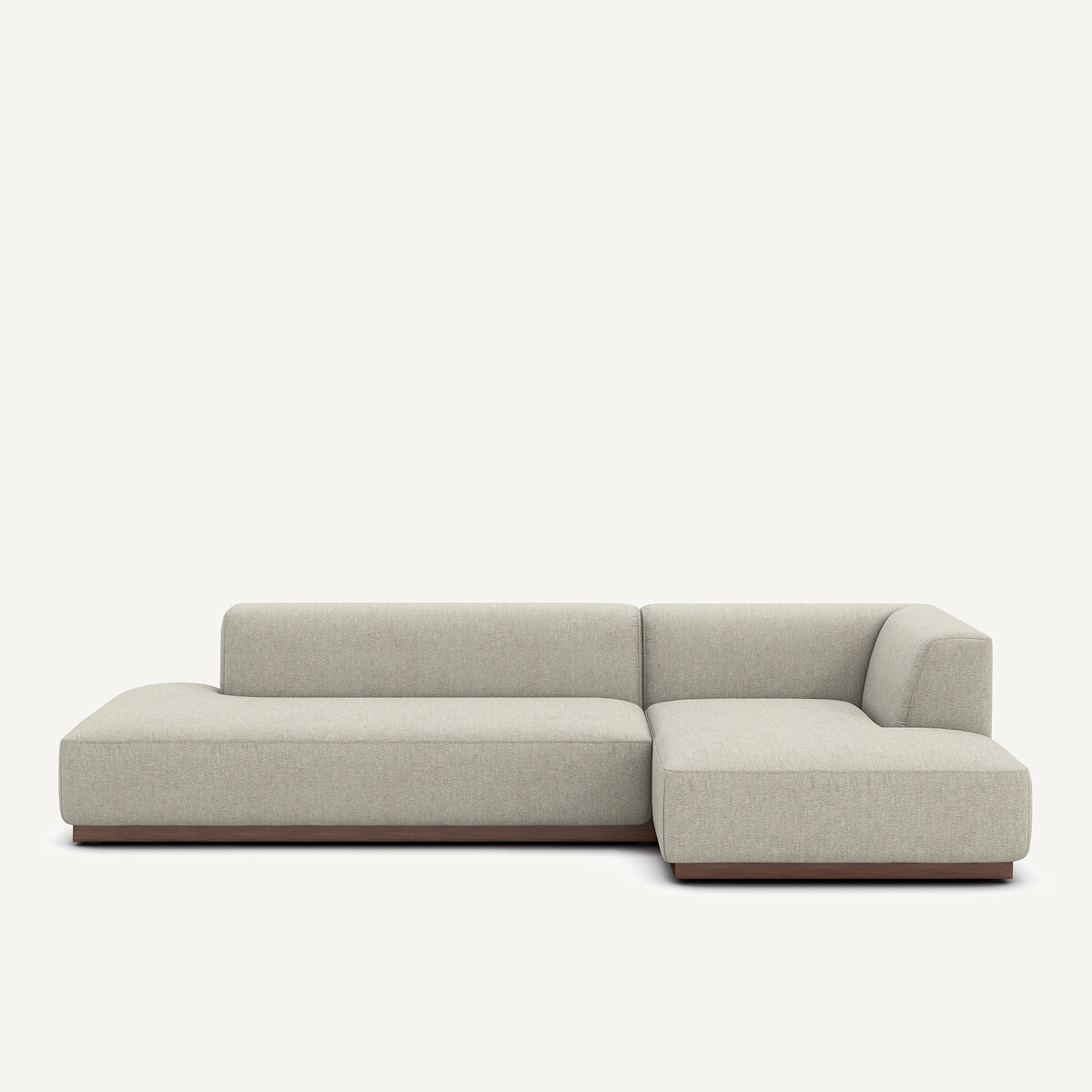 Γωνιακός καναπές δεξιός σε ύφασμα τουίντ Μ152xΠ282xΥ67cm