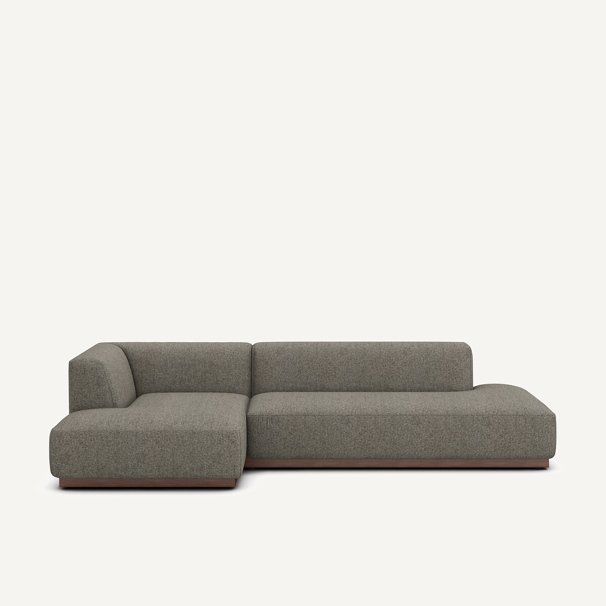 Γωνιακός καναπές αριστερός σε ύφασμα τουίντ Μ152xΠ282xΥ67cm