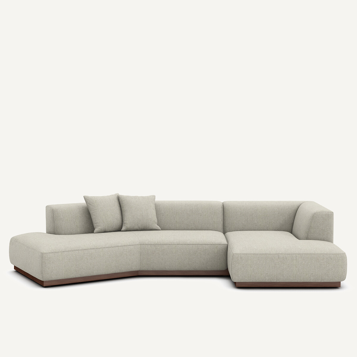 Γωνιακός καναπές δεξιός XL με υποπόδιο με υφασμάτινη επένδυση Μ152xΠ323xΥ67cm