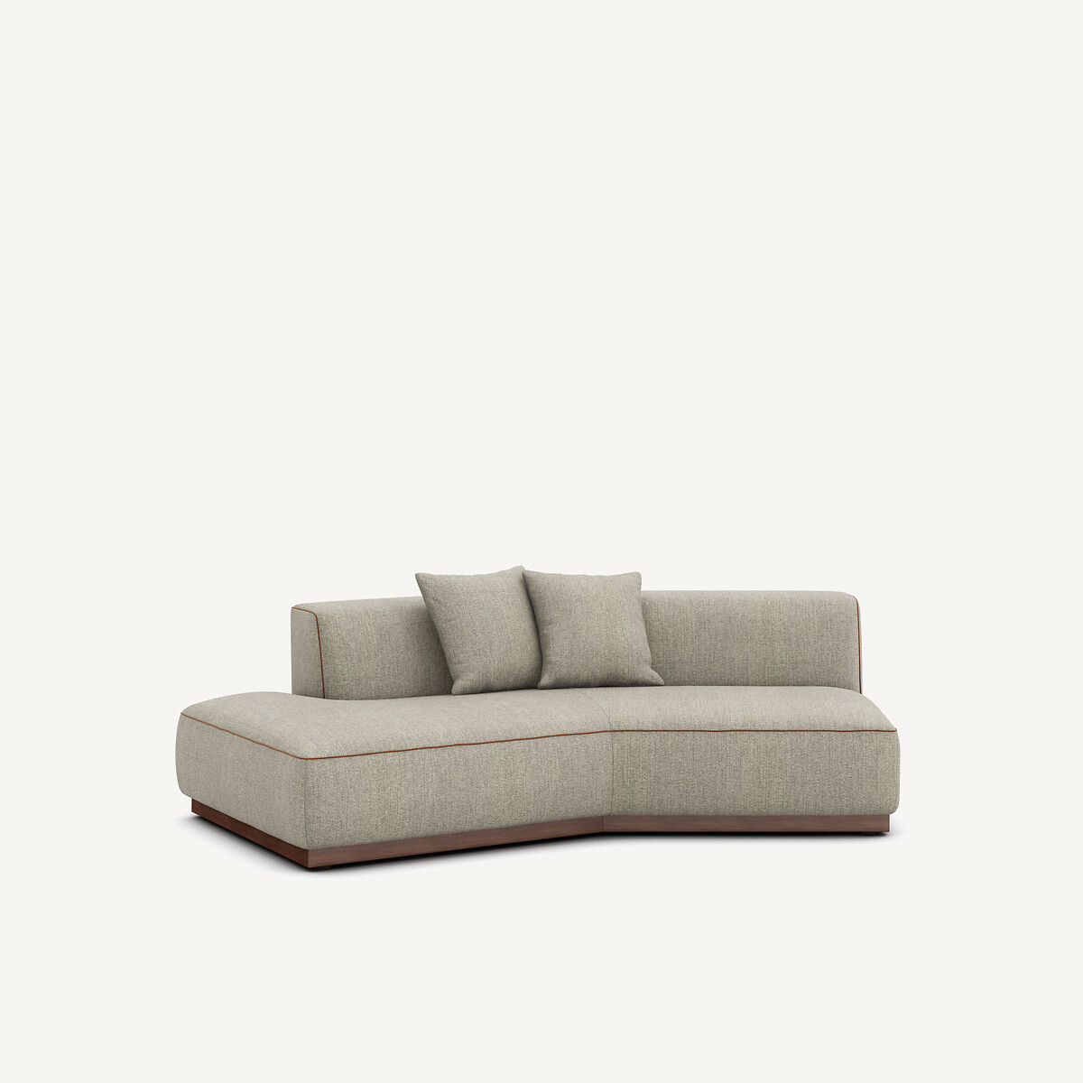 Γωνία καναπέ αριστερή από tweed ύφασμα Μ143xΠ221xΥ67cm