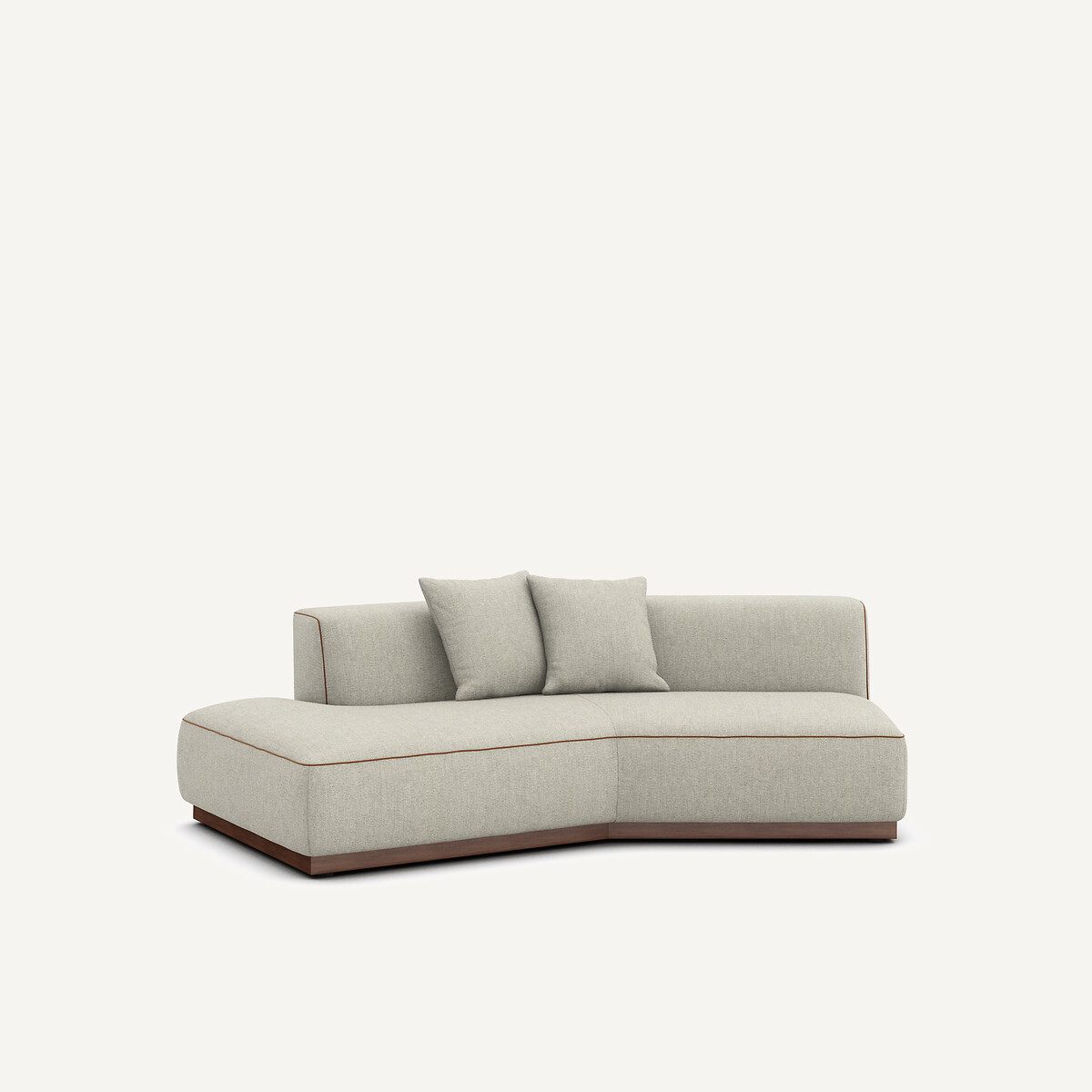 Γωνία καναπέ αριστερή από tweed ύφασμα Μ143xΠ221xΥ67cm