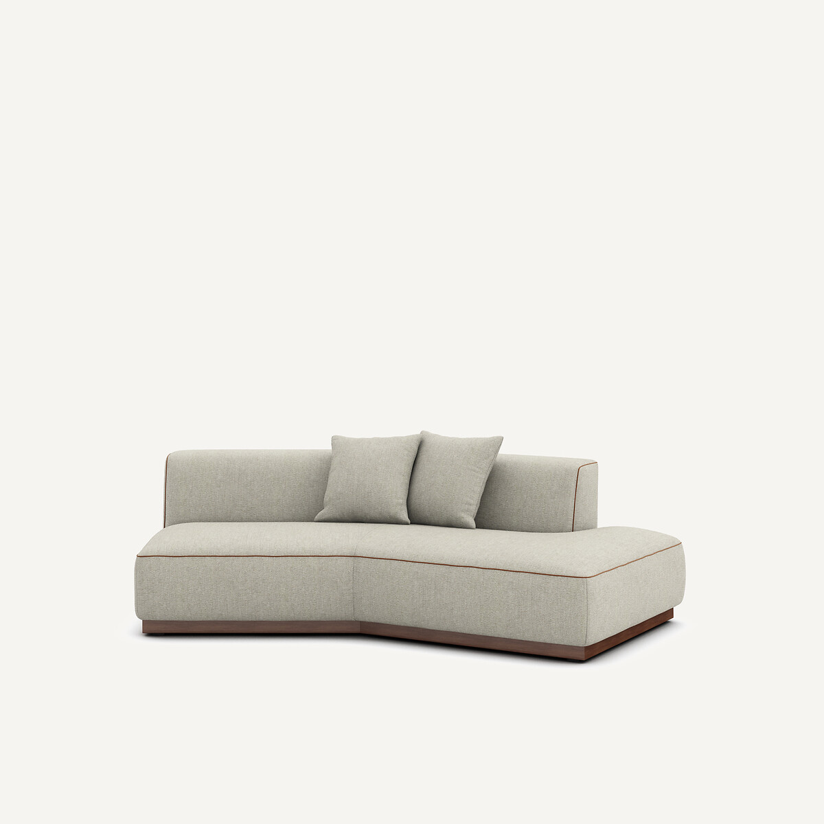 Γωνία καναπέ δεξιά από tweed ύφασμα Μ143xΠ221xΥ67cm