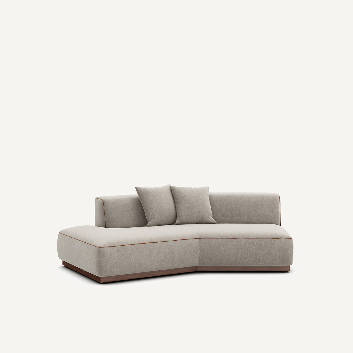 Γωνία καναπέ αριστερή από βελούδο chenille Μ143xΠ221xΥ67cm