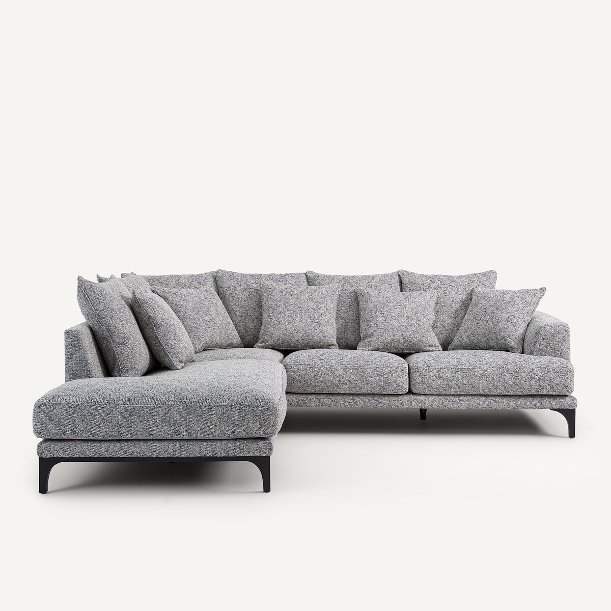 Γωνιακός καναπές από μείγμα βαμβακιού Μ222xΠ258xΥ84cm