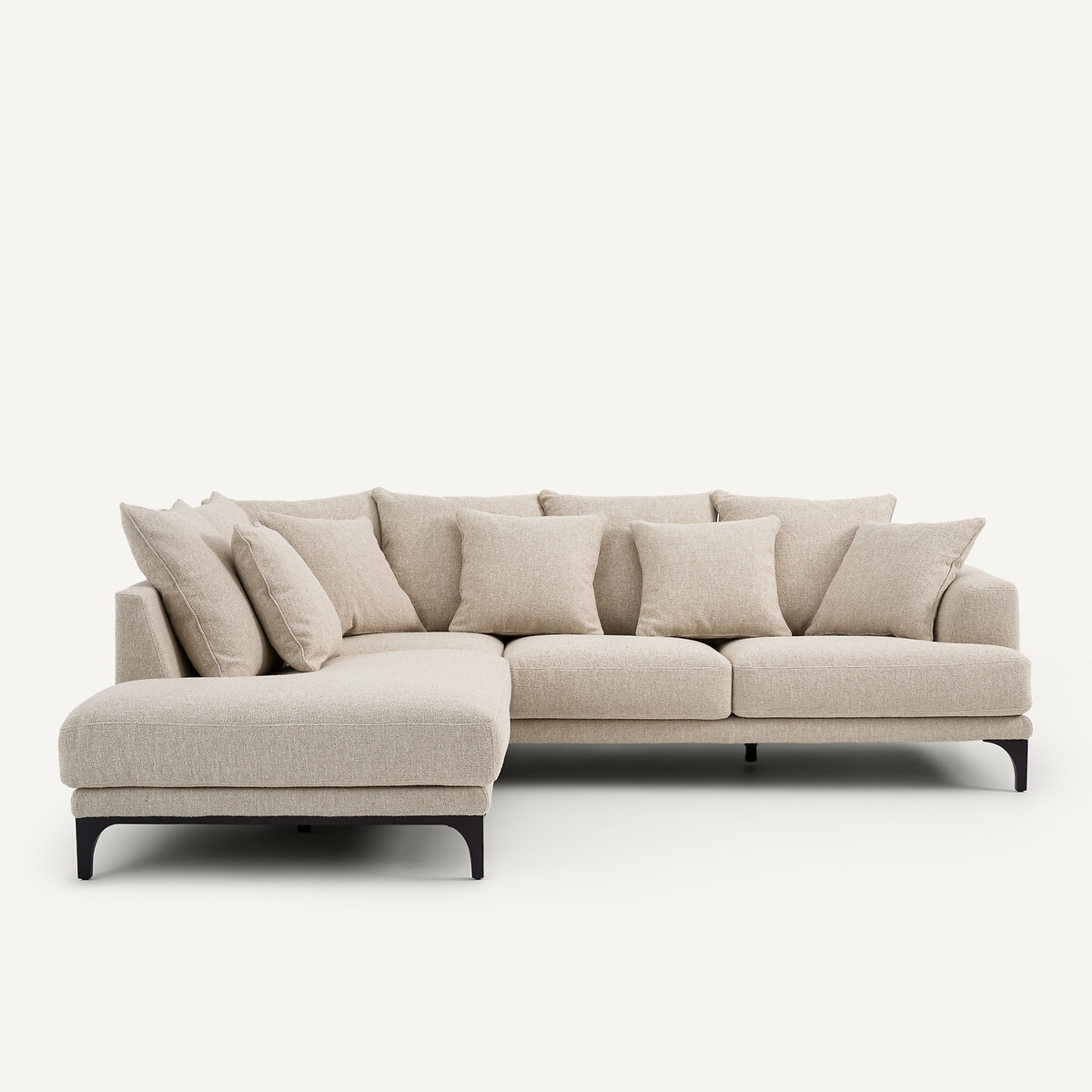 Γωνιακός καναπές από μείγμα βαμβακιού Μ222xΠ258xΥ84cm