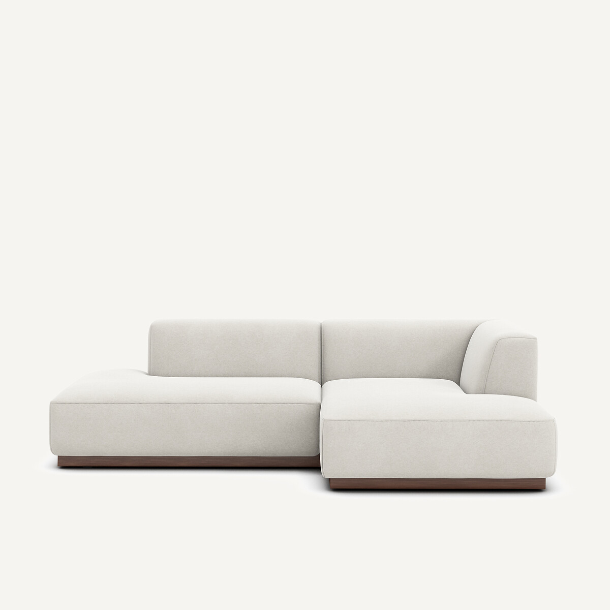 Γωνιακός καναπές δεξιός από λινό βελούδο Μ152xΠ232xΥ67cm