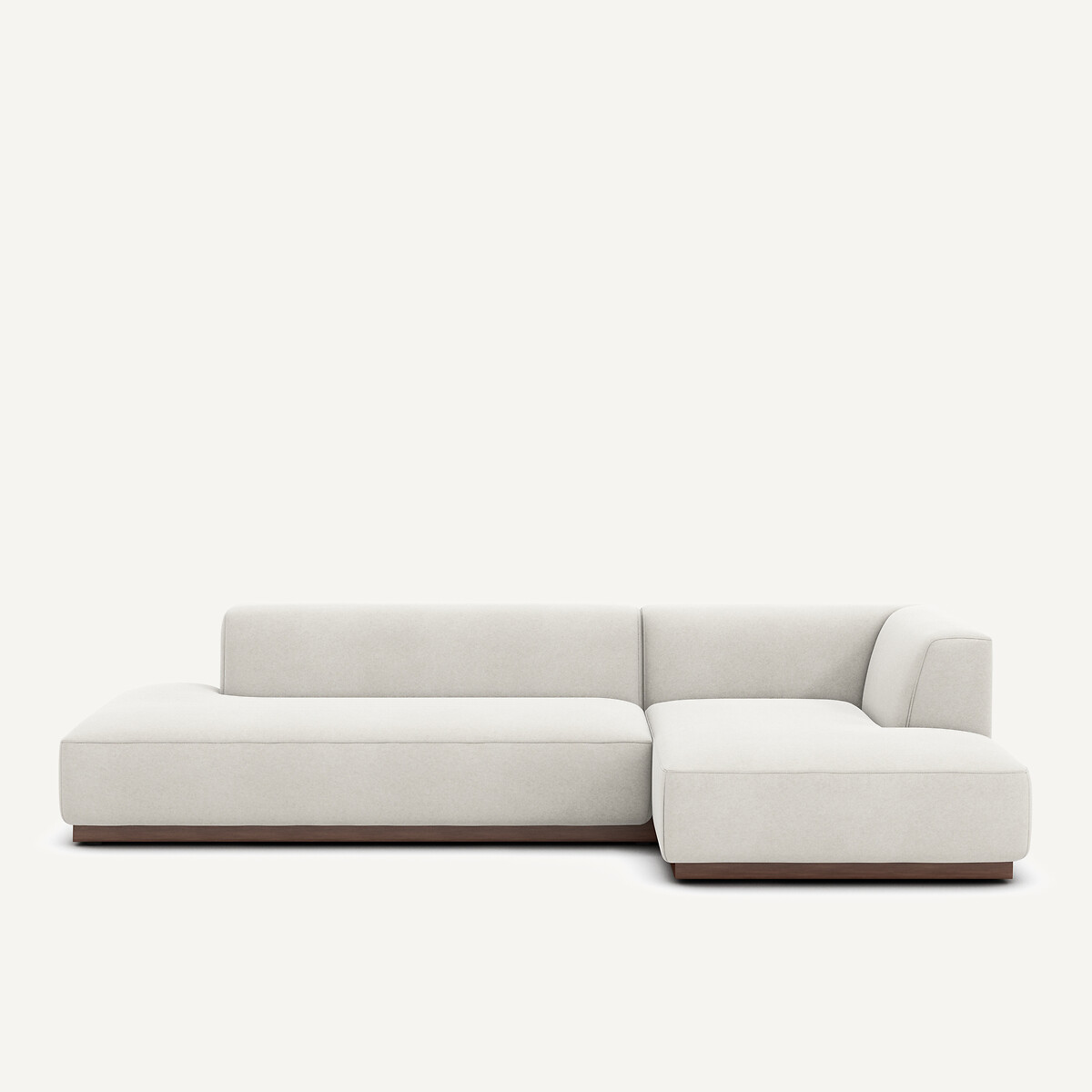 Καναπές γωνιακός δεξιός XL από λινό βελούδο Μ152xΠ282xΥ67cm