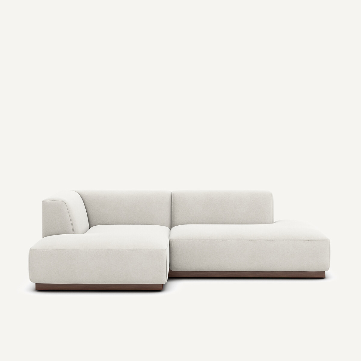 Γωνιακός καναπές αριστερός από λινό βελούδο Μ152xΠ232xΥ67cm